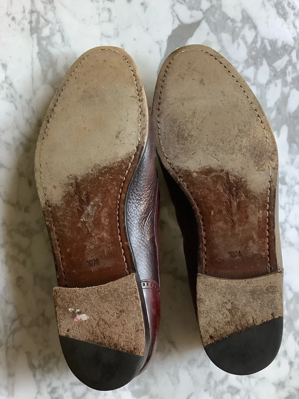Mezlan Burgundy Tassel Slip-On Loafers